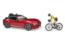 Bruder 3485 Roadster Met Racefiets En Fietser -Buitenspeelgoed Winkel rooie 3