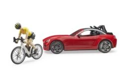Bruder 3485 Roadster Met Racefiets En Fietser -Buitenspeelgoed Winkel rooie 4