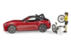 Bruder 3485 Roadster Met Racefiets En Fietser -Buitenspeelgoed Winkel rooie 5