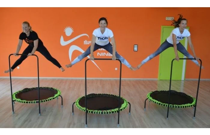 Akrobat Mini Trampoline Aerobic Speed Bouncer, Incl. Beugel 3 Akrobat Mini Trampoline Aerobic Speed Bouncer, Incl. Beugel