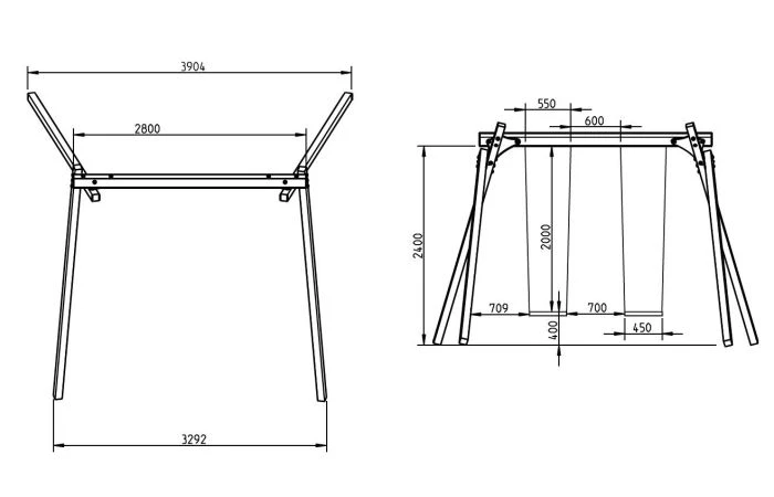 White Rhino Ridge Schommel (2 Schommels) 6 White Rhino Ridge Schommel (2 Schommels) - Afbeelding 4