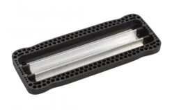 KBT Rubberen Schommelzitje - 'curve' - Galv. Kettingset - 2.5 M (eff: 2.0 M) - Zwart -Buitenspeelgoed Winkel schommelzitje curve zwart rubber aluminium plaat gegalvaniseerde ketting 2