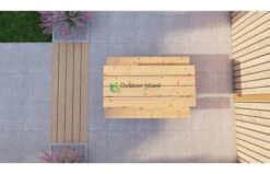 Outdoor Island Douglas Kinderpicknicktafel Met Ijzer Onderstel G -Buitenspeelgoed Winkel tafel g. 4 foto