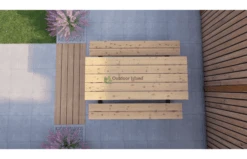 Outdoor Island Douglas Picknicktafel Model X -Buitenspeelgoed Winkel tafel u 9 foto