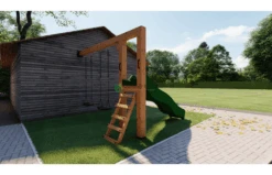 Outdoor Island Authentieke Schommel Met Glijbaan Woody -Buitenspeelgoed Winkel woody versie 2021 v1 donkergroen 12 foto 1