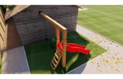 Outdoor Island Authentieke Schommel Met Glijbaan Woody -Buitenspeelgoed Winkel woody versie 2021 v1 rood 11 foto 1