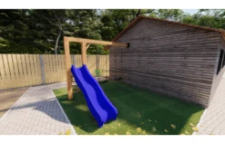 Outdoor Island Authentieke Schommel Met Glijbaan Woody